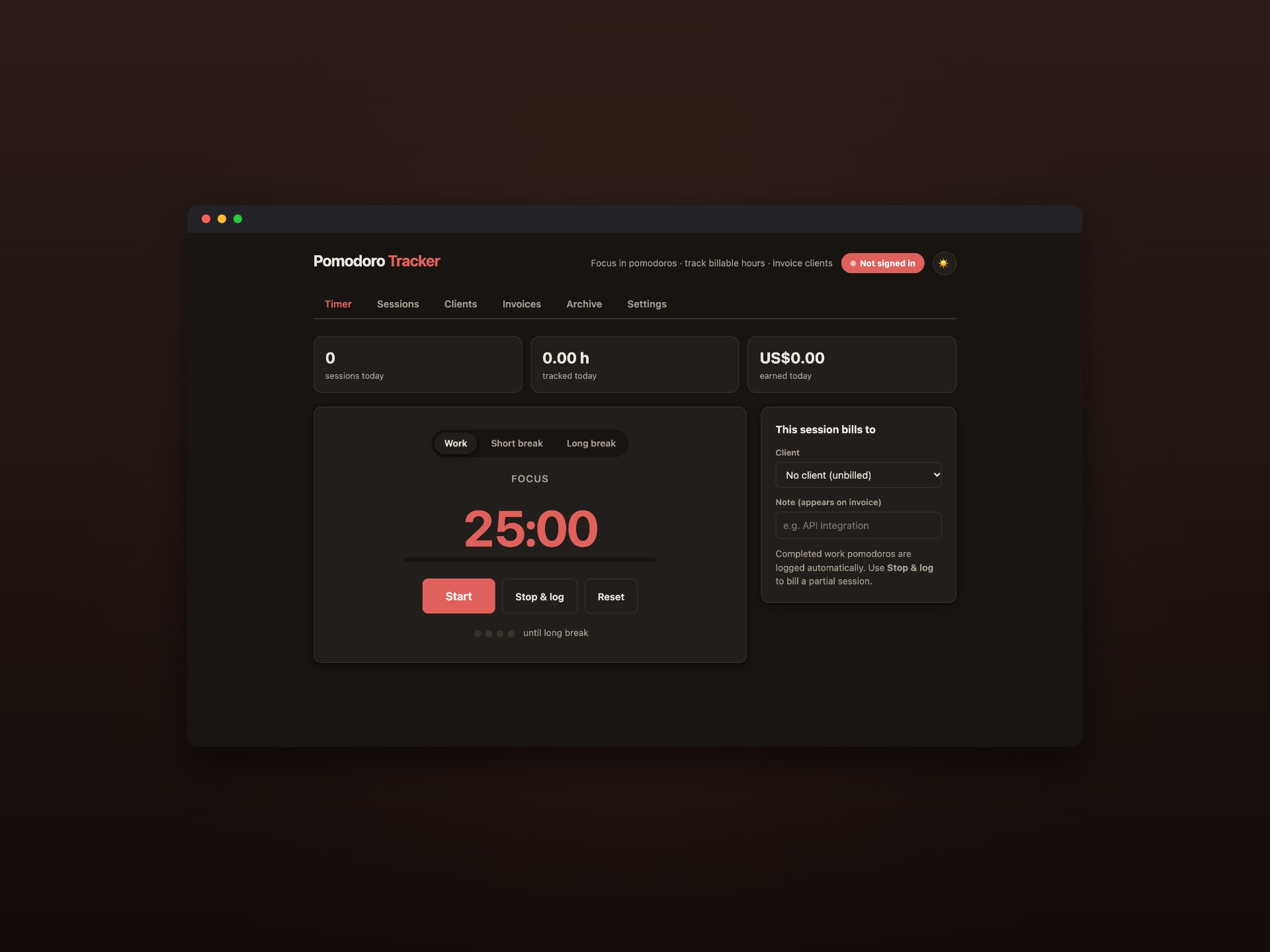 Pomodoro Tracker